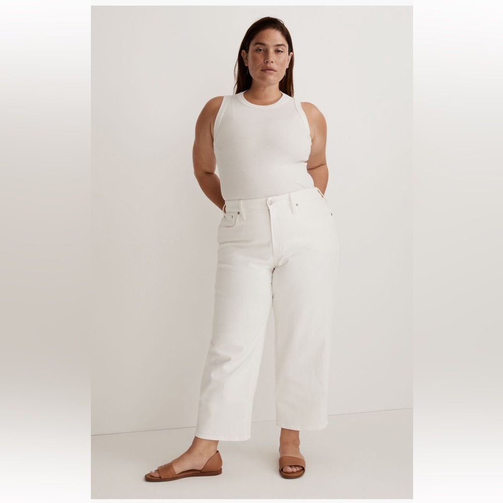 Madewell The Perfect Vintage Crop Wide Leg Jeans Plus Size 28W NWT